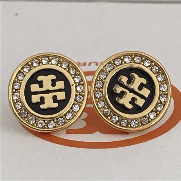 Tory Burch Jewelry - NWOTTory Burch Crystal Enameled Logo Stud Earring